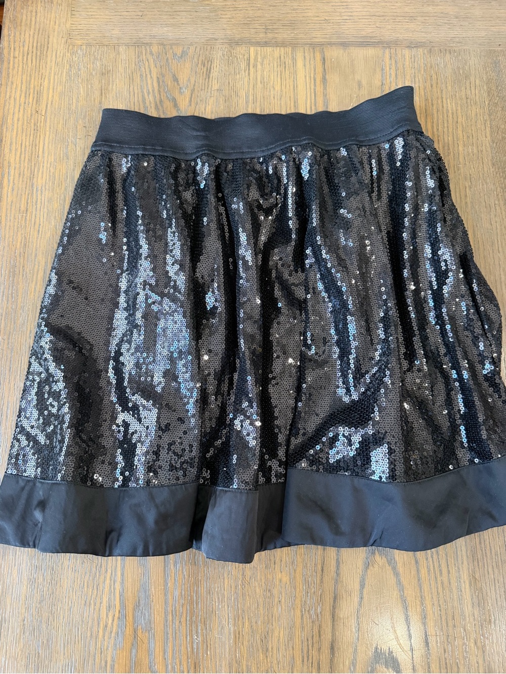 Black Sequin A-Line Skirt - Women's Evening Skirt